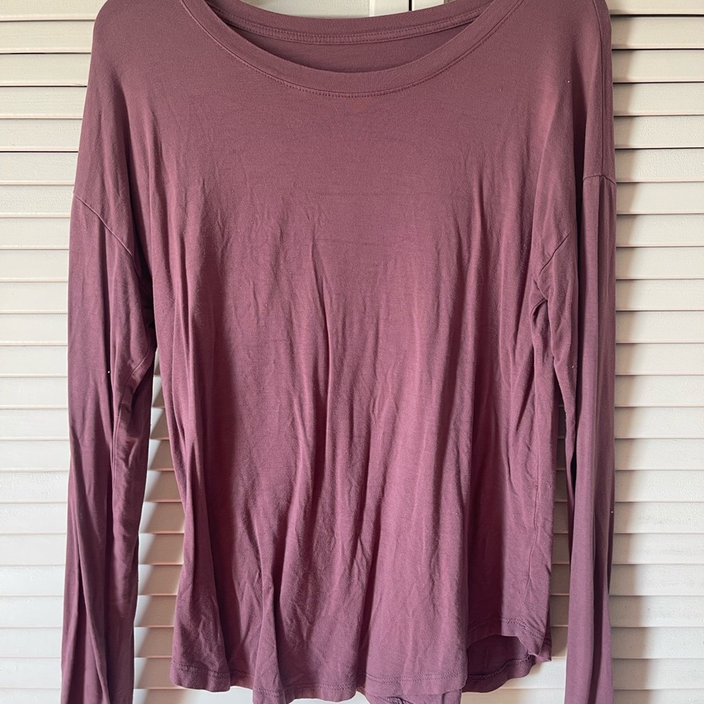 a new day Mauve Long-Sleeve Crewneck Tee